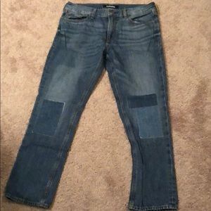 Men's patch jeans